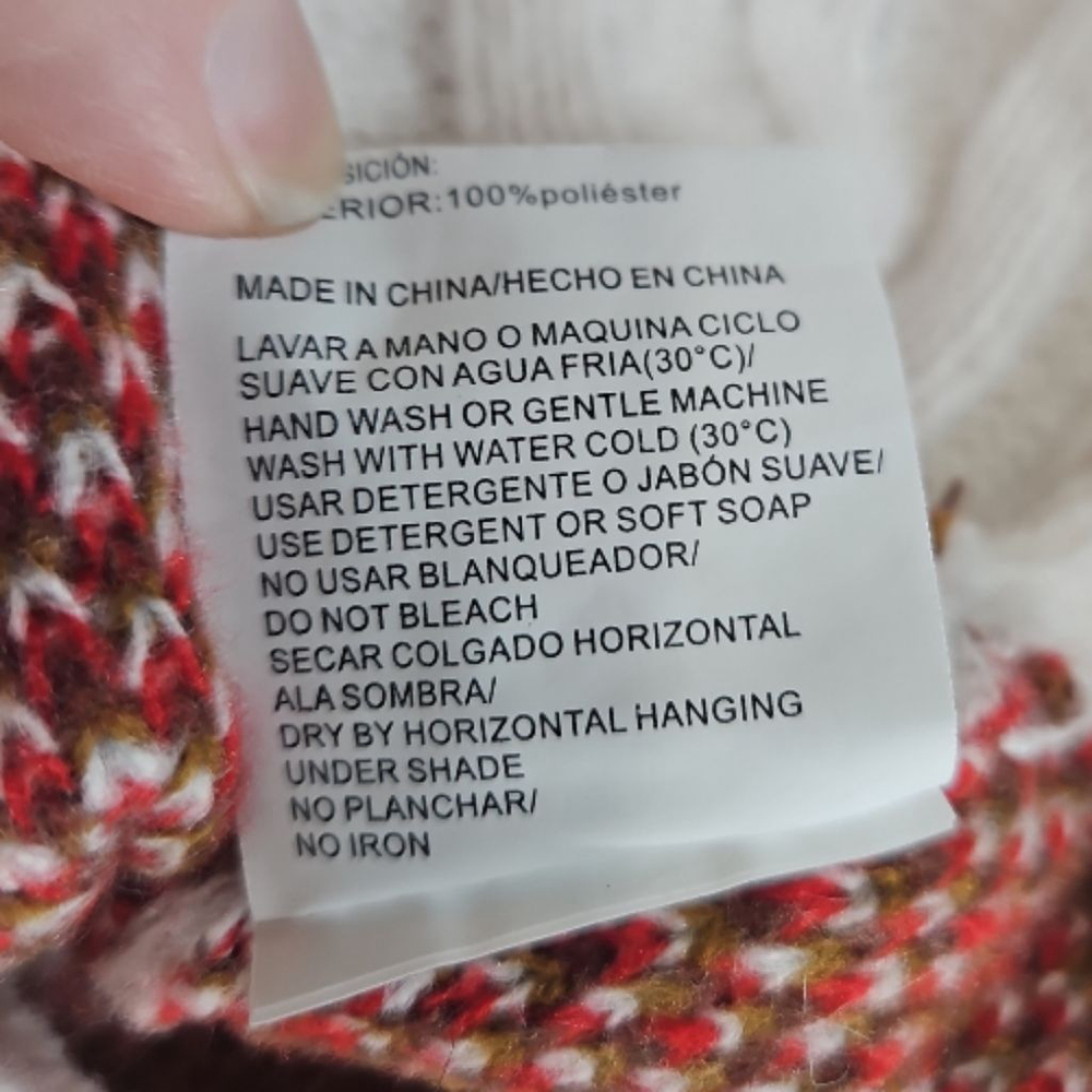 Girls Christmas Rudolph Cream Brown Reindeer Cardigan Sweater M 7/8 - Picture 7 of 7